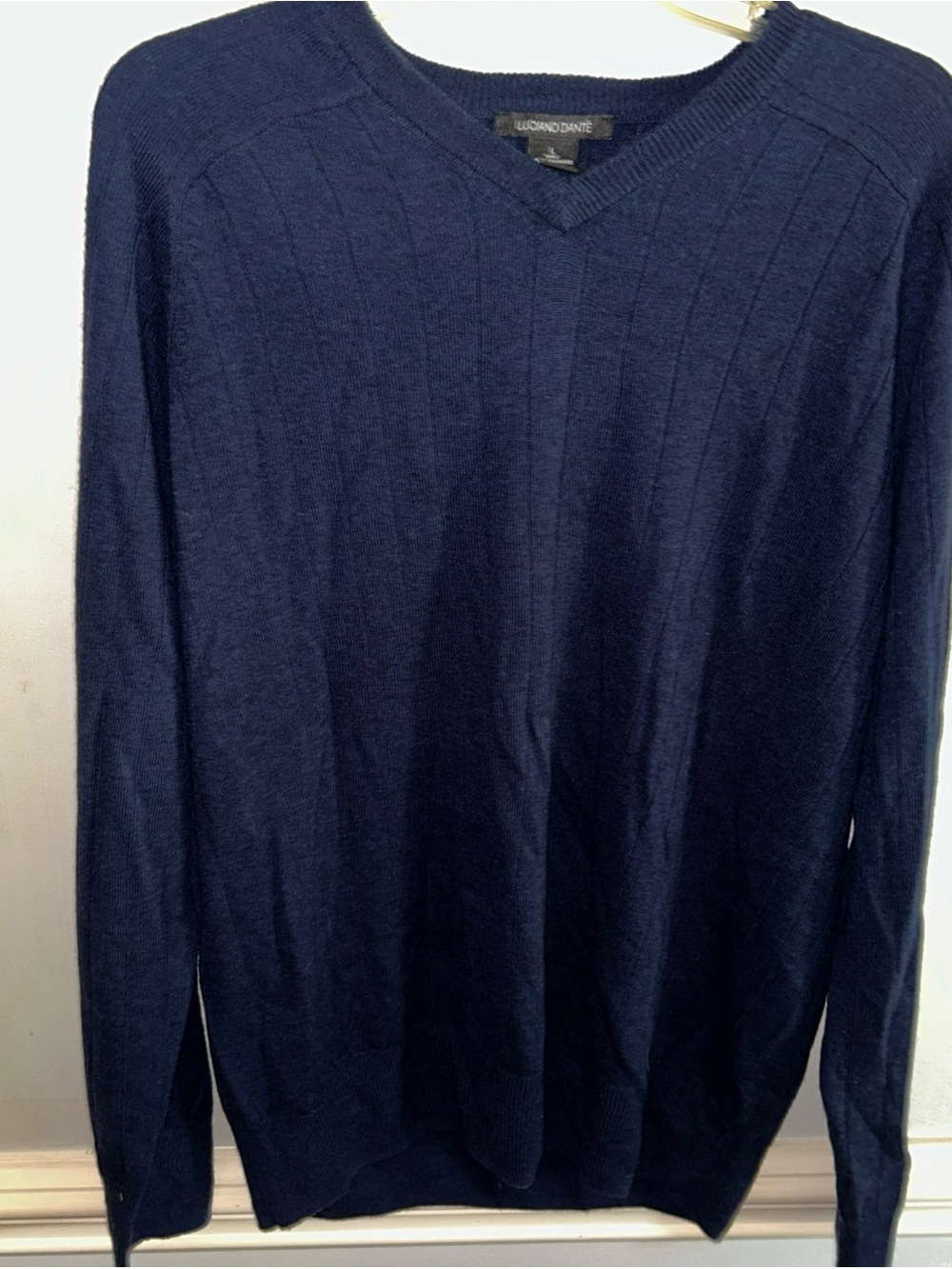 Men's Navy V-Neck Sweater